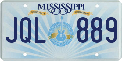 MS license plate JQL889
