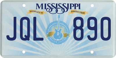 MS license plate JQL890