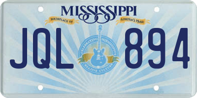 MS license plate JQL894