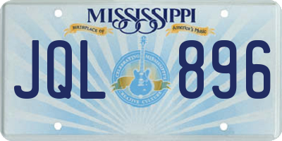MS license plate JQL896