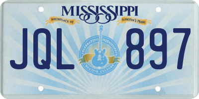MS license plate JQL897