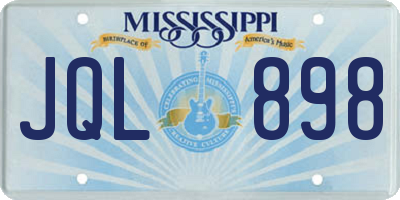 MS license plate JQL898
