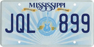 MS license plate JQL899