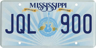 MS license plate JQL900