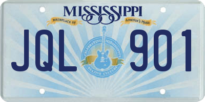 MS license plate JQL901