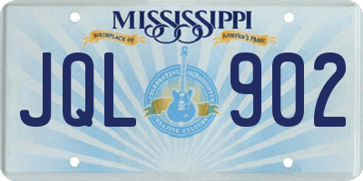 MS license plate JQL902