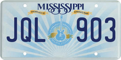 MS license plate JQL903