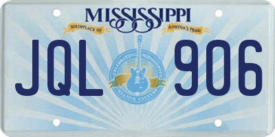 MS license plate JQL906