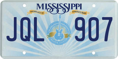 MS license plate JQL907