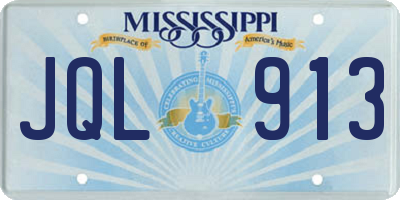 MS license plate JQL913