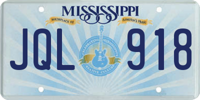 MS license plate JQL918