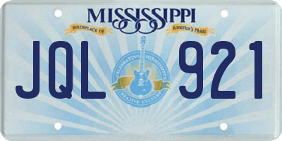 MS license plate JQL921