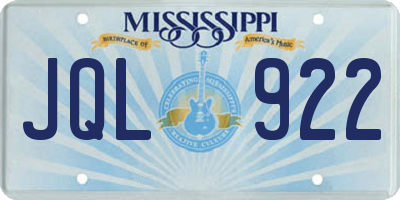 MS license plate JQL922