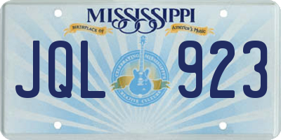 MS license plate JQL923