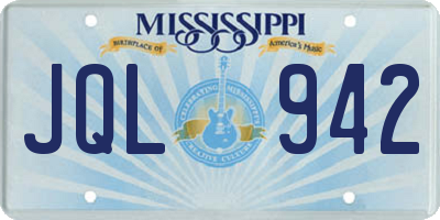 MS license plate JQL942