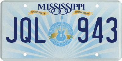 MS license plate JQL943