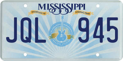 MS license plate JQL945