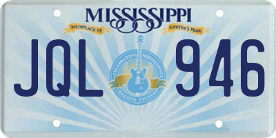 MS license plate JQL946