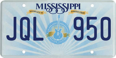 MS license plate JQL950