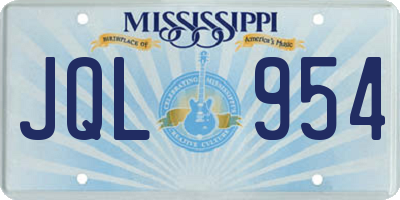 MS license plate JQL954