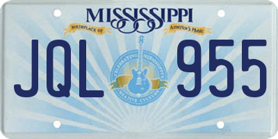 MS license plate JQL955