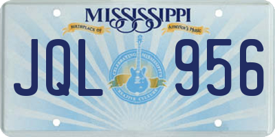 MS license plate JQL956