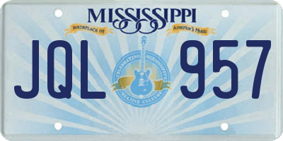 MS license plate JQL957