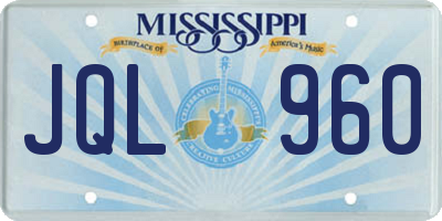 MS license plate JQL960