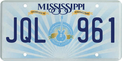 MS license plate JQL961