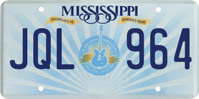 MS license plate JQL964