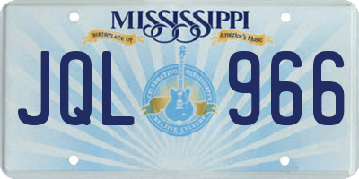 MS license plate JQL966