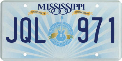 MS license plate JQL971