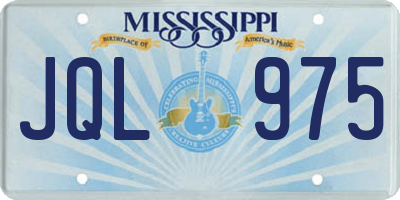 MS license plate JQL975