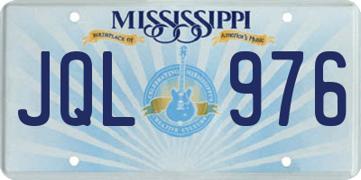 MS license plate JQL976