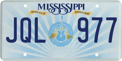 MS license plate JQL977