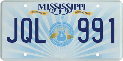 MS license plate JQL991