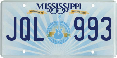 MS license plate JQL993