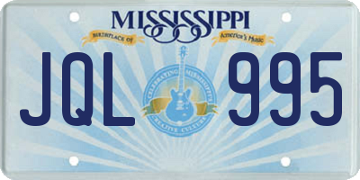 MS license plate JQL995