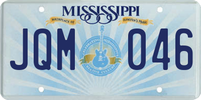 MS license plate JQM046