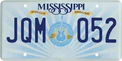 MS license plate JQM052