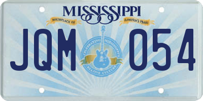 MS license plate JQM054