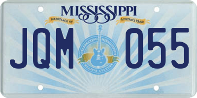 MS license plate JQM055