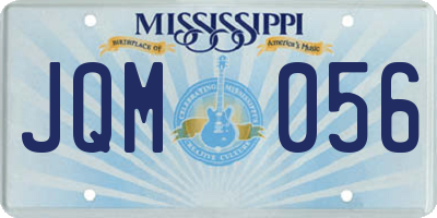 MS license plate JQM056