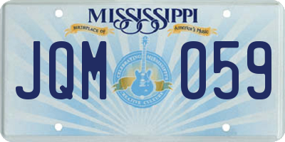MS license plate JQM059