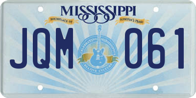 MS license plate JQM061