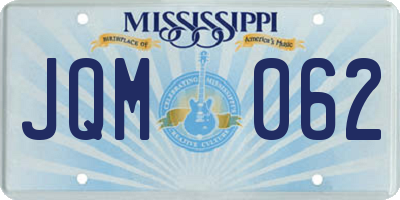 MS license plate JQM062