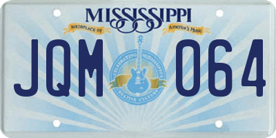 MS license plate JQM064