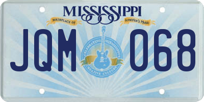 MS license plate JQM068