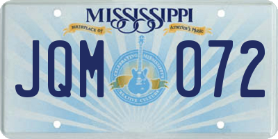 MS license plate JQM072