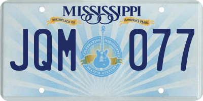 MS license plate JQM077